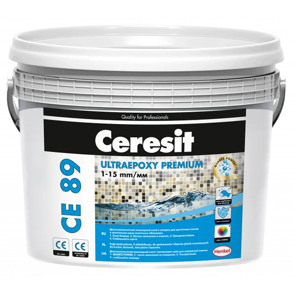Затирка епоксидна та клей для плитки Ceresit CE 89 - 1