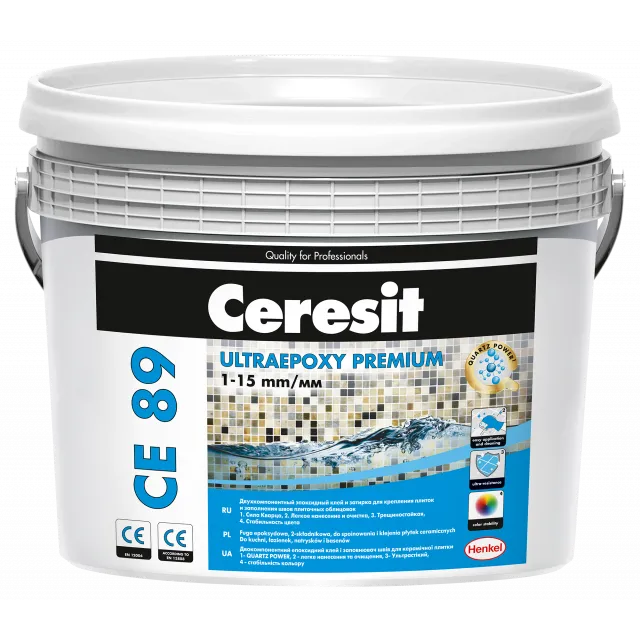 Затирка епоксидна та клей для плитки Ceresit CE 89 - 1