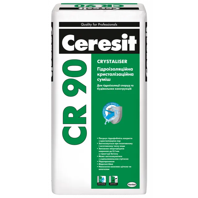 Гідроізоляція полімерцементна Crystaliser Ceresit CR 90 - 1
