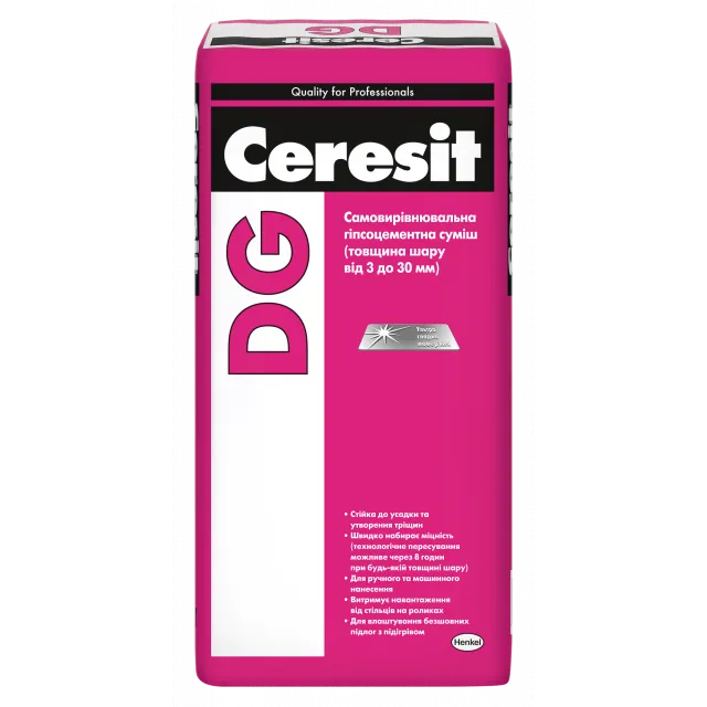 Суміш самовирівнювальна гіпсово-цементна Ceresit DG - 1