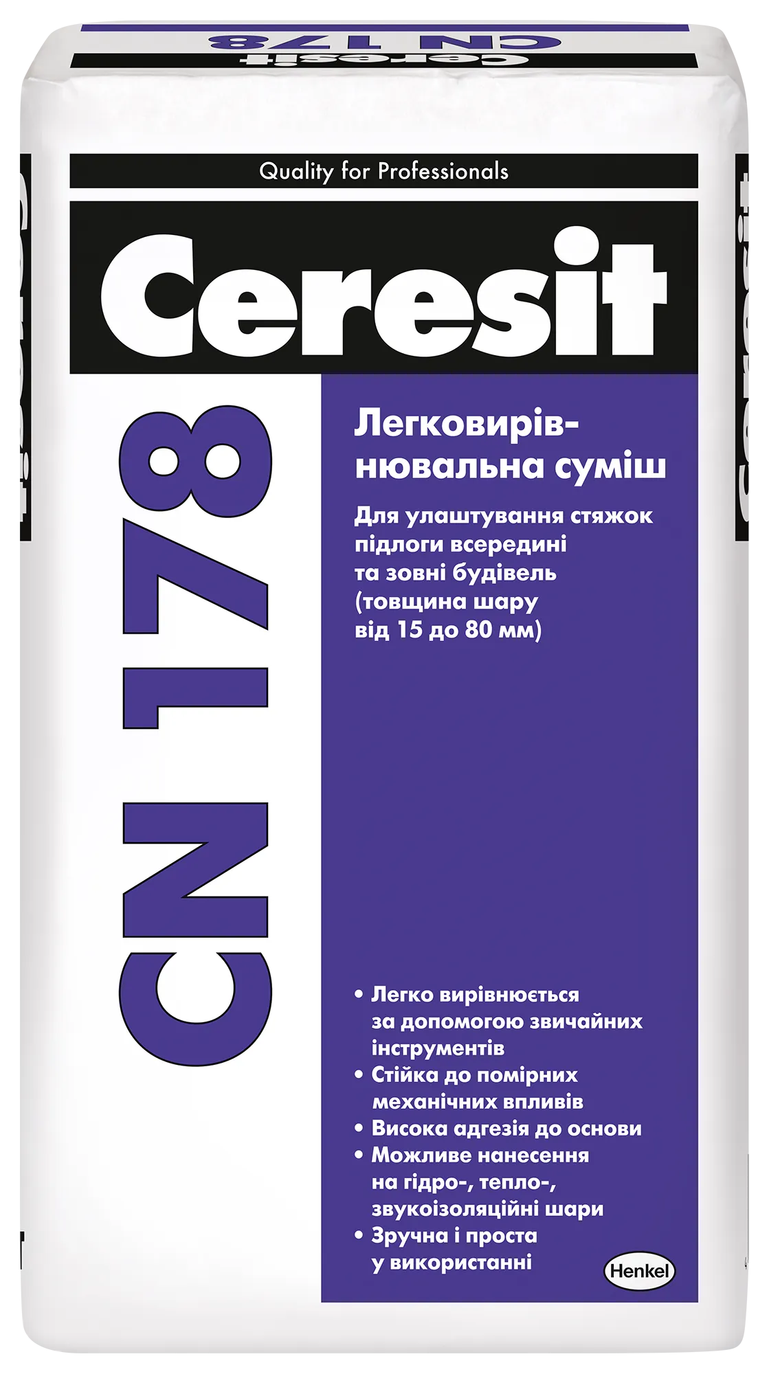 Смесь легковыравнивающая Ceresit CN 178 15-80 мм - 1