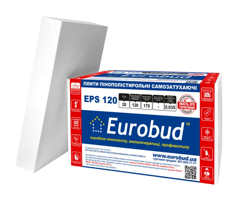 Пенополистирольные плиты Eurobud EPS 120 - 1