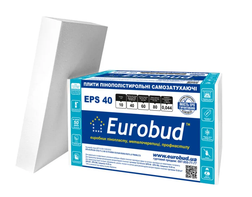 Пінопласт Eurobud Ecoterm Fasad EPS 40 - 1