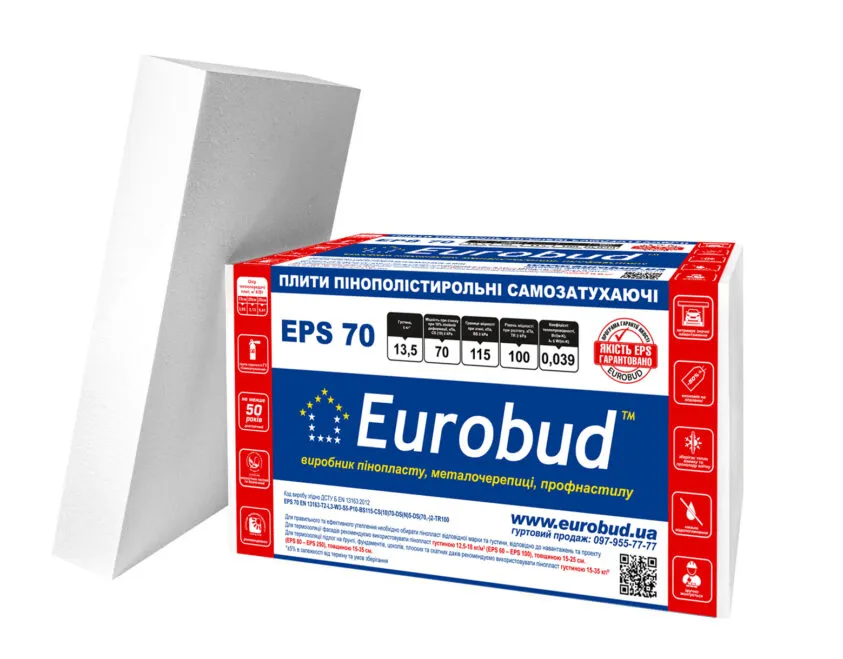 Пінопласт Eurobud Ecoterm standart EPS 70 - 1