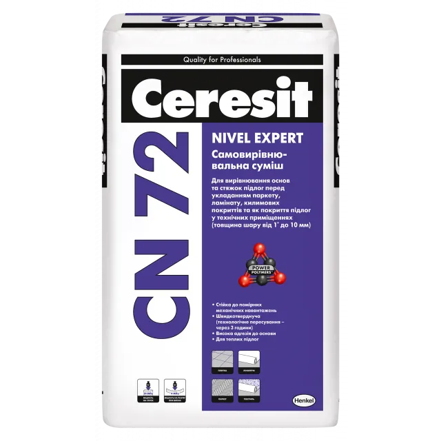 Смесь самовыравнивающаяся Ceresit CN 72 1-10 мм