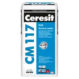 Клей для плитки и камня эластичный Ceresit CM 117
